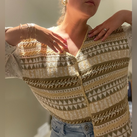 Vintage Daniel Hetcher Eyelet Cardi - Picture 2 of 6